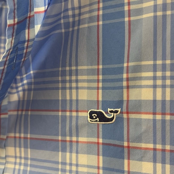 Vineyard Vines performance Light Blue Plaid Button Down Shirt - Mens XL - Picture 3 of 4
